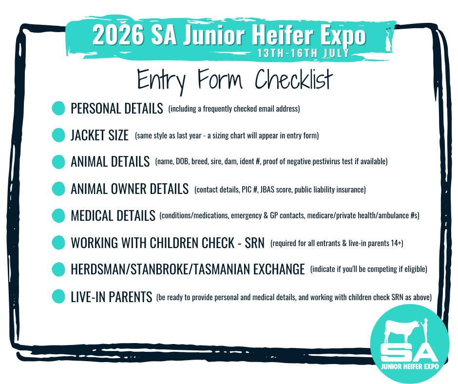 Entry Form Checklist 2026
